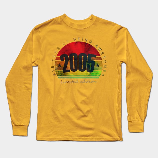 Vintage 2005 16th Birthday Limited Edition 16 Year Old Long Sleeve T-Shirt by Goldewin